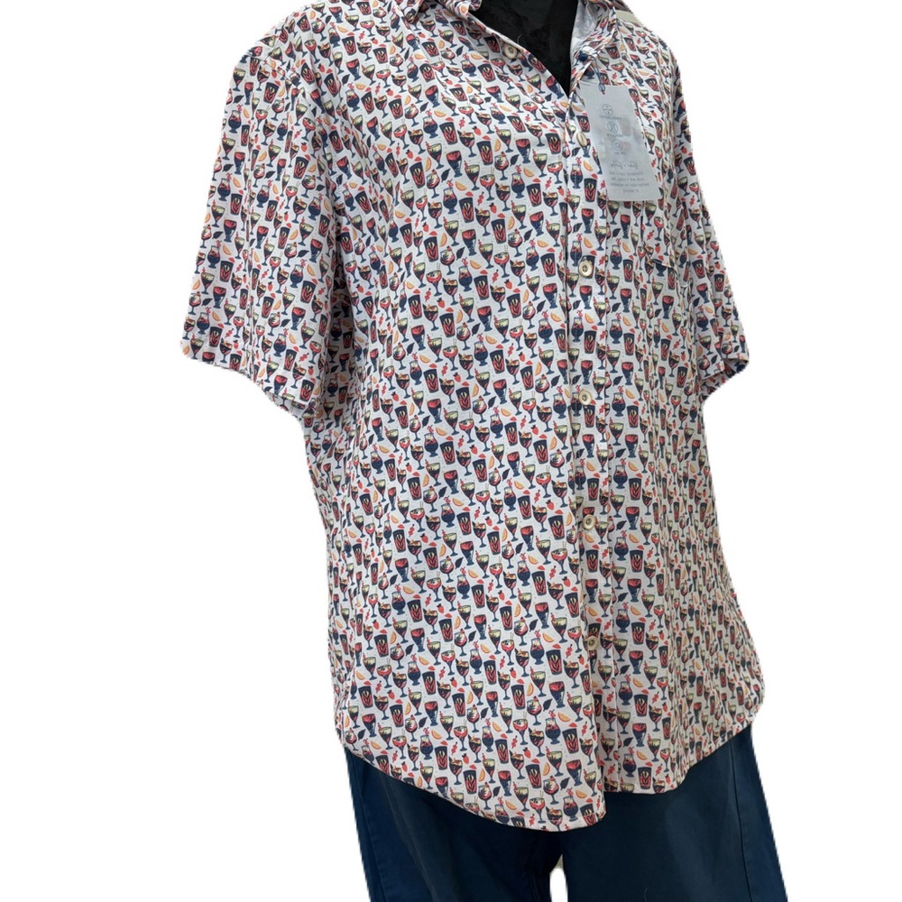 NWT Men's Multicolor Patterned Shirt - Picture 2 of 6